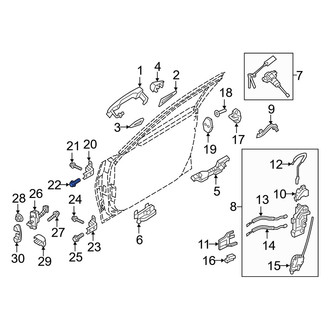 Genesis OE - Upper Outer Door Hinge Bolt