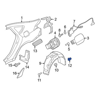 Genesis OE - Quarter Panel Splash Shield Nut