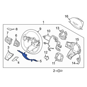 Genesis OE - Left Upper Steering Wheel Trim