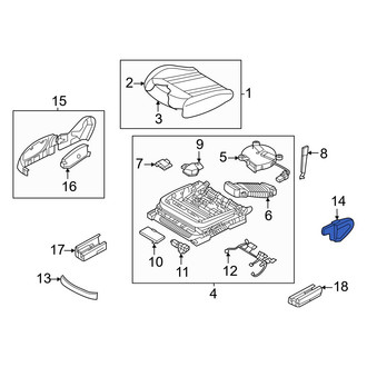 Genesis OE - Front Right Inner Seat Trim Panel