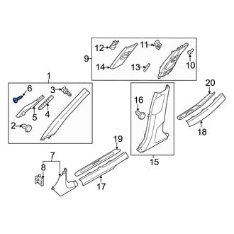Genesis OE - Body C-Pillar Trim Panel Screw