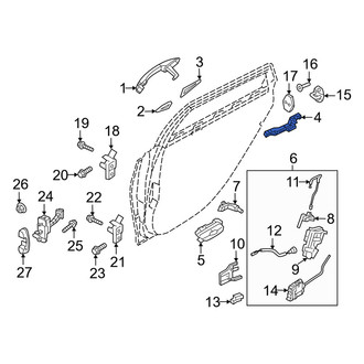 Genesis OE - Rear Right Exterior Door Handle Base