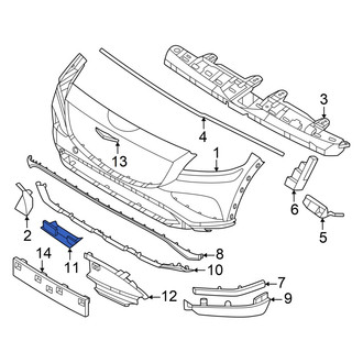 Genesis OE - Front Left Bumper Cover Spacer Panel
