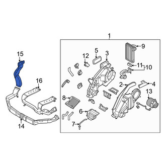 Genesis OE - Front Right Lower Instrument Panel Air Duct
