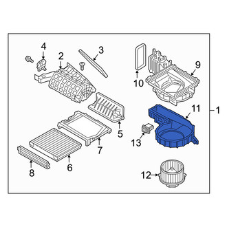 Genesis OE - Front Lower HVAC Blower Motor Housing