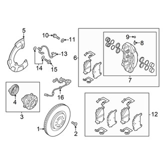 Genesis OE - Front Suspension - Brake Components (RWD)