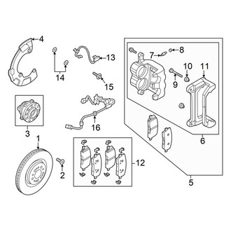 Genesis OE - Front Suspension - Brake Components (AWD 2.5L)