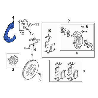 Genesis OE - Front Left Brake Dust Shield