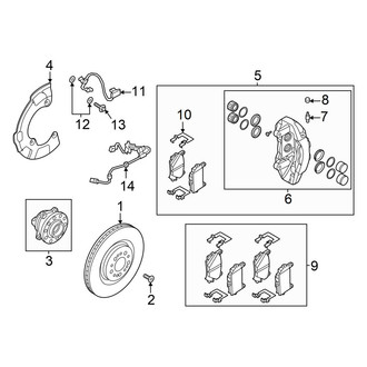 Genesis OE - Front Suspension - Brake Components (14.2" (360mm) Rotor)
