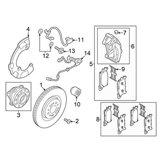 Genesis OE - Front Suspension - Brake Components (AWD 3.5L)