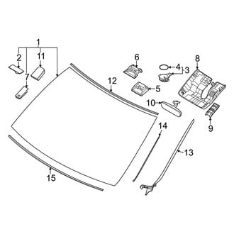 Genesis OE - Windshield - Reveal Moldings