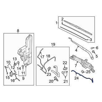 Genesis OE - Front Windshield Washer Hose
