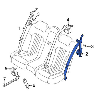 Genesis OE - Center Left Seat Belt Lap and Shoulder Belt