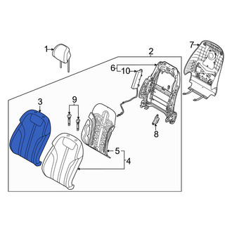 Genesis OE - Front Right Seat Back Cushion Cover