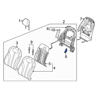 Genesis OE - Front Right Upper Power Seat Switch