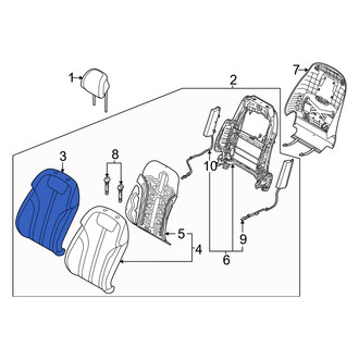 Genesis OE - Front Right Seat Back Cushion Cover