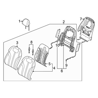 Genesis OE - Seats & Tracks - Driver Seat Components (Seat Back)