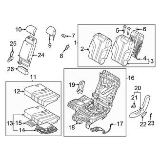 Genesis OE - Center Left Seat Back Recliner Adjustment Handle Cap