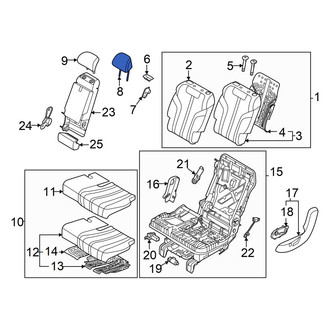 Genesis OE - Center Left Outer Headrest