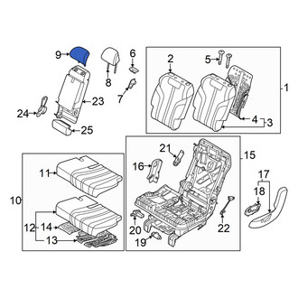 Genesis OE - Center Left Outer Headrest