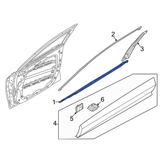 Genesis OE - Front Right Door Belt Molding