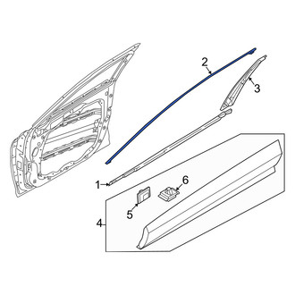 Genesis OE - Front Left Door Reveal Molding