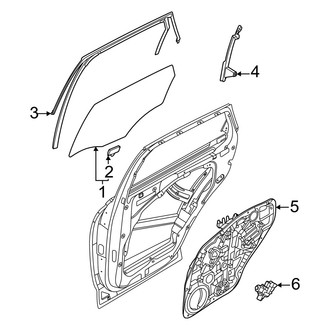 Genesis OE - Rear Door - Glass & Hardware