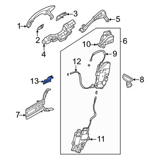 Genesis OE - Front Right Door Latch Cable Bracket