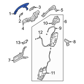 Genesis OE - Rear Left Outer Exterior Door Handle