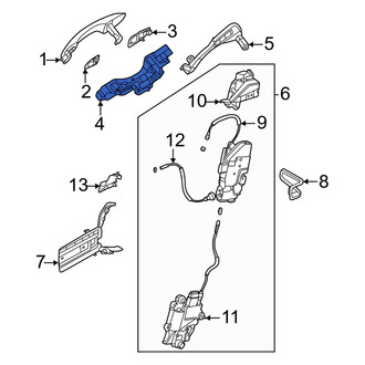 Genesis OE - Rear Left Exterior Door Handle Base