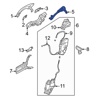 Genesis OE - Rear Left Exterior Door Handle Reinforcement