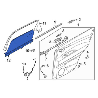 Genesis OE - Rear Left Door Glass Sunshade