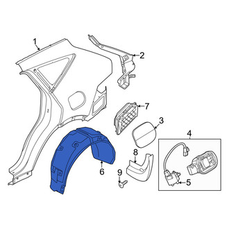 Genesis OE - Rear Left Quarter Panel Splash Shield