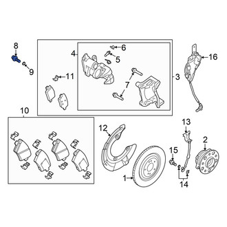 Genesis OE - Disc Brake Caliper Anchor Plate Bolt