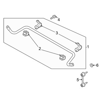 Genesis OE - Rear Suspension - Stabilizer Bar & Components (Base / Advanced / Advanced+ / Prestige)