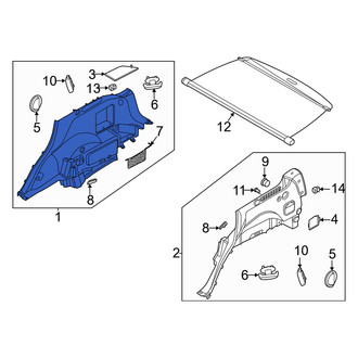 Genesis OE - Rear Right Lower Interior Quarter Panel Trim Panel