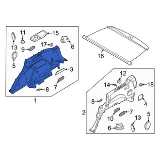 Genesis OE - Rear Right Lower Interior Quarter Panel Trim Panel