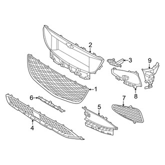 Genesis OE - Front Bumper & Grille - Grille & Components