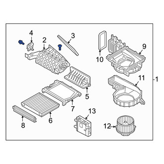 Genesis OE - Front HVAC Blower Case Assembly