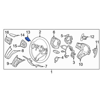 Genesis OE - Right Upper Steering Wheel Trim