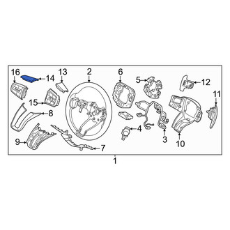 Genesis OE - Left Upper Steering Wheel Trim