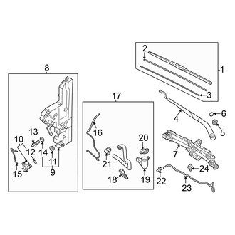 Genesis OE - Windshield - Wiper & Washer Components (Base)