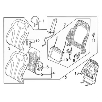 Genesis OE - Seats & Tracks - Passenger Seat Components (Seat Back)
