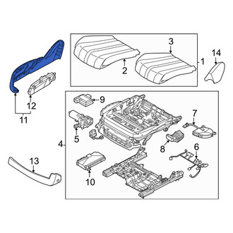 Genesis OE - Front Left Outer Seat Trim Panel