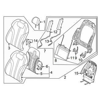 Genesis OE - Seats & Tracks - Driver Seat Components (Seat Back)
