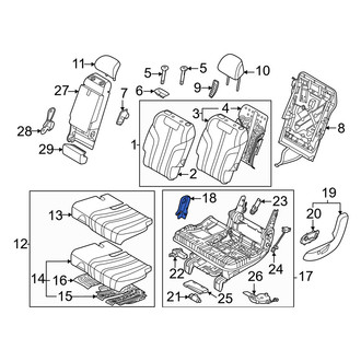 Genesis OE - Rear Left Inner Seat Trim Panel