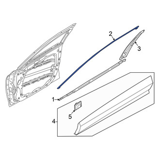 Genesis OE - Front Left Door Reveal Molding