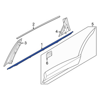 Genesis OE - Front Right Door Belt Molding