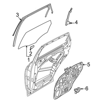 Genesis OE - Rear Door - Glass & Hardware