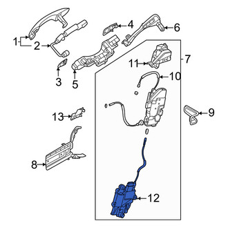 Genesis OE - Rear Right Door Latch Assembly